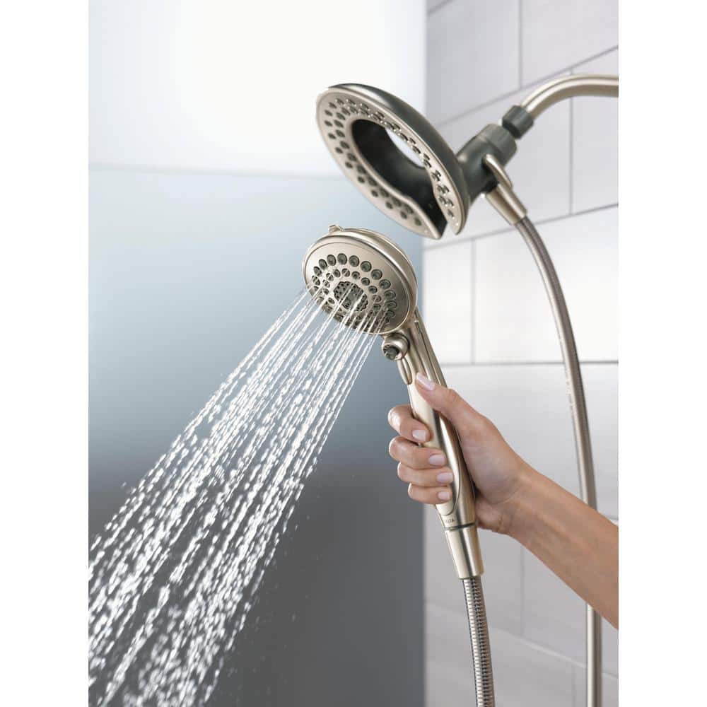 Brushed Nickel 5-Function Handheld Shower Head Combo