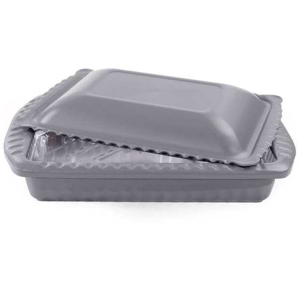 7" Round Aluminum Foil Take-Out Pan Disposable Containers Board Lids 100 Sets 
