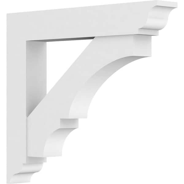 Ekena Millwork Standard Balboa 5 in. W x 30 in. H x 30 in. D Signature Urethane Polyurethane Bracket With Traditional Ends