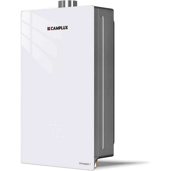 Climatech-7,4.22 GPM Residential Natural Gas Tankless Water Heater with 2-Years Warranty, 102,000 BTU, White