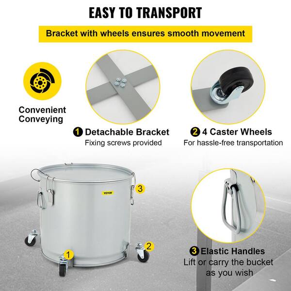 VEVOR Fryer Grease Bucket 10.6 Gal. Coated Carbon Steel Oil Filter Pot  Transport Container with Lid Lock Clip Nylon Filter Bag DJLDYZGYTB40L15HTV0  - The Home Depot