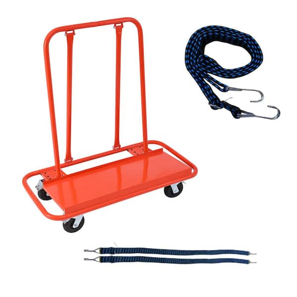 Orange Heavy-Duty Gypsum Cart (Alloy Steel) - Multifunctional Sheet Material Dolly with 3,000 lb Load Capacity