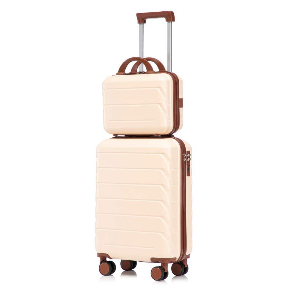 2-Piece 20 in. Beige ABS Hardside Spinner Luggage Set with 14 in. Cosmetic Case and Combination Lock price history on PriceWatchPro