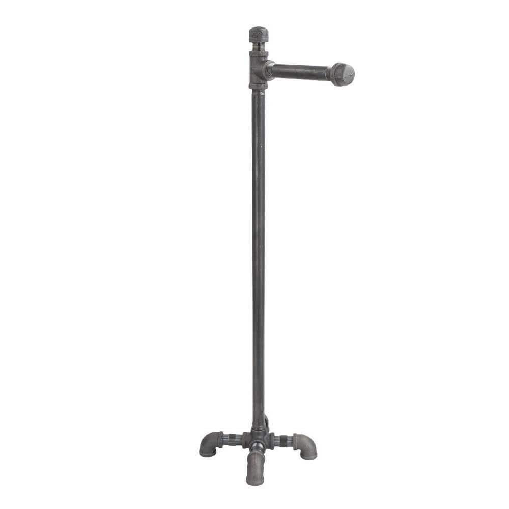 1/2 in. x 2.4 ft. L Black Steel Pipe Freestanding Toilet Paper Holder Kit price history on PriceWatchPro