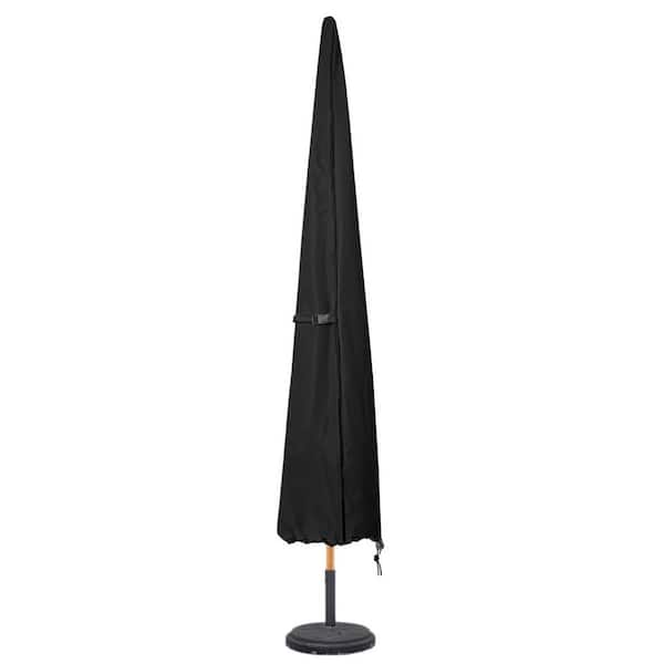 Unbranded Patio Umbrella Cover Fits for 7-11 ft Length or Diameter, Durable All-Weather Outdoor Umbrella Cover, Black