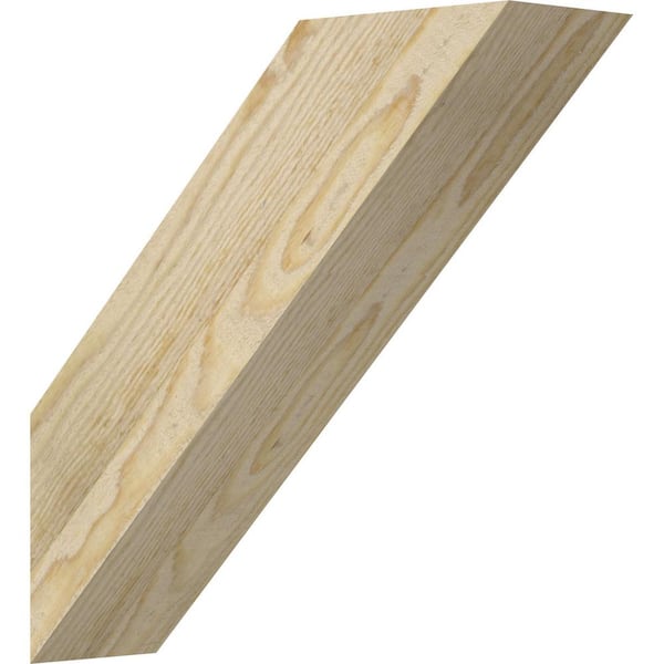 Ekena Millwork 4"W x 14"D x 14"H Traditional Rough Sawn Knee Brace, Douglas Fir