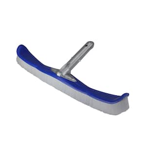 19 in. Blue Flexible Nylon Bristle Brush with Aluminum Handle