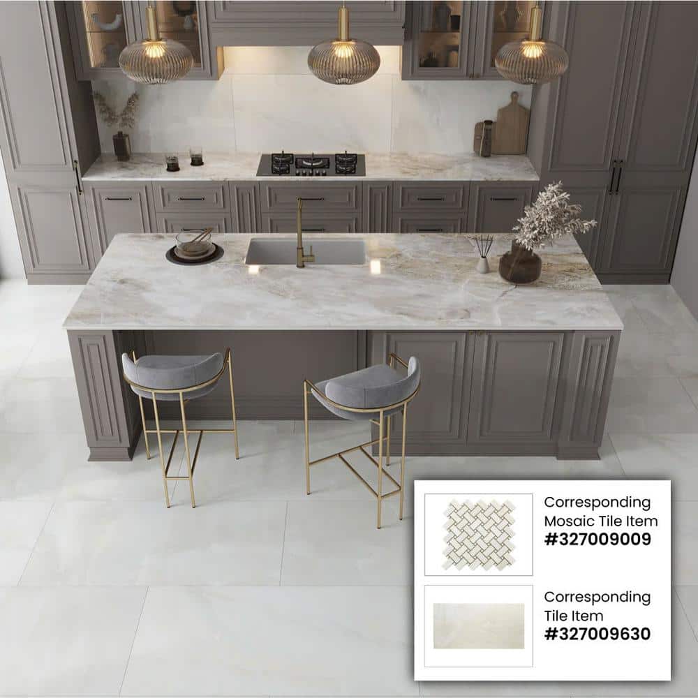 Splendor 11.81'' Matte White Porcelain Mosaic Tile Sheet