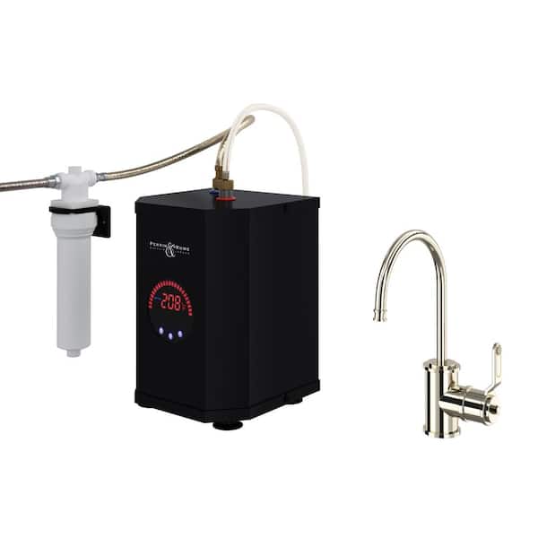 Armstrong Single Handle 10 in. Faucet for Instant Hot Water Dispenser in Polished Nickel
