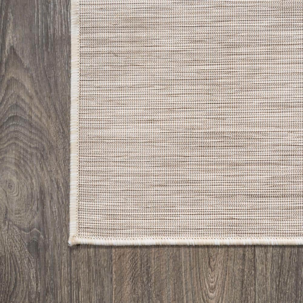 Light Gray Flatweave Synthetic Square Area Rug