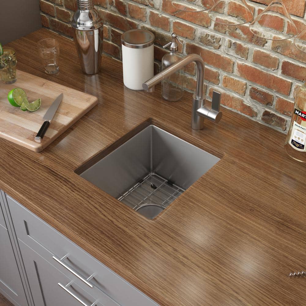 Ruvati 15" Stainless Steel Undermount Single Bowl Kitchen Sink
