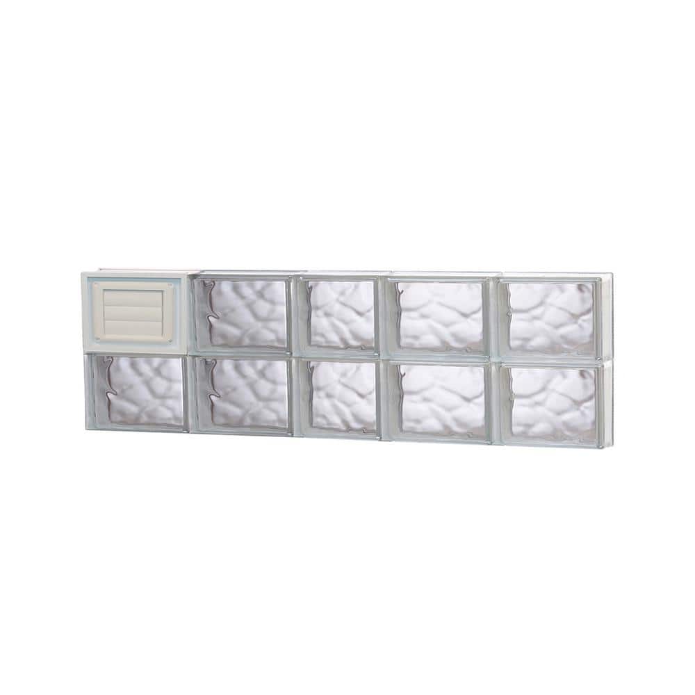 36.75 in. x 11.5 in. x 3.125 in. Frameless Wave Pattern Glass Block Window with Dryer Vent price history on PriceWatchPro