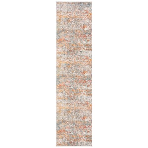 Madison Gray/Orange 2 ft. x 10 ft. Abstract Gradient Runner Rug