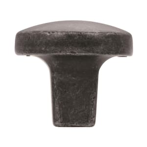 Forgings 1-1/4 in (32 mm) Diameter Wrought Iron Round Cabinet Knob