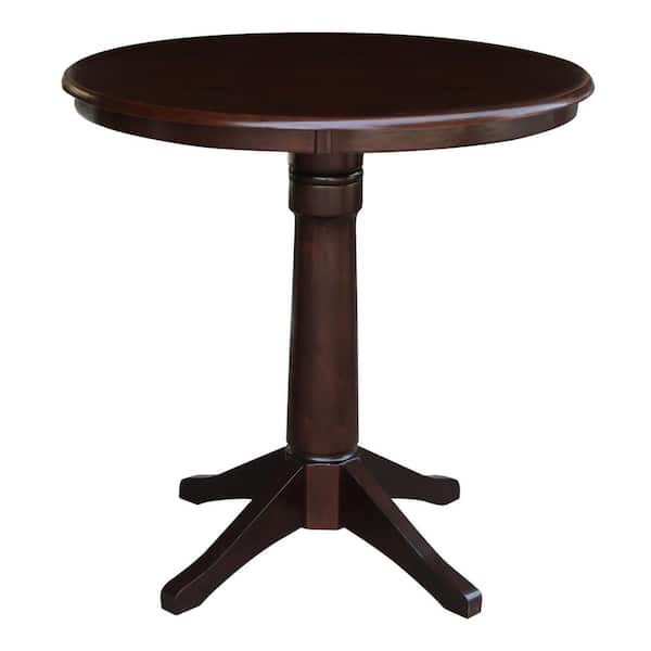 International Concepts Olivia 36 in. Rich Mocha Round 36 in. H Solid Wood Table