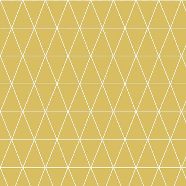 Graham & Brown Triangolin Mustard Vinyl Strippable Wallpaper (Covers 56 sq. ft.)