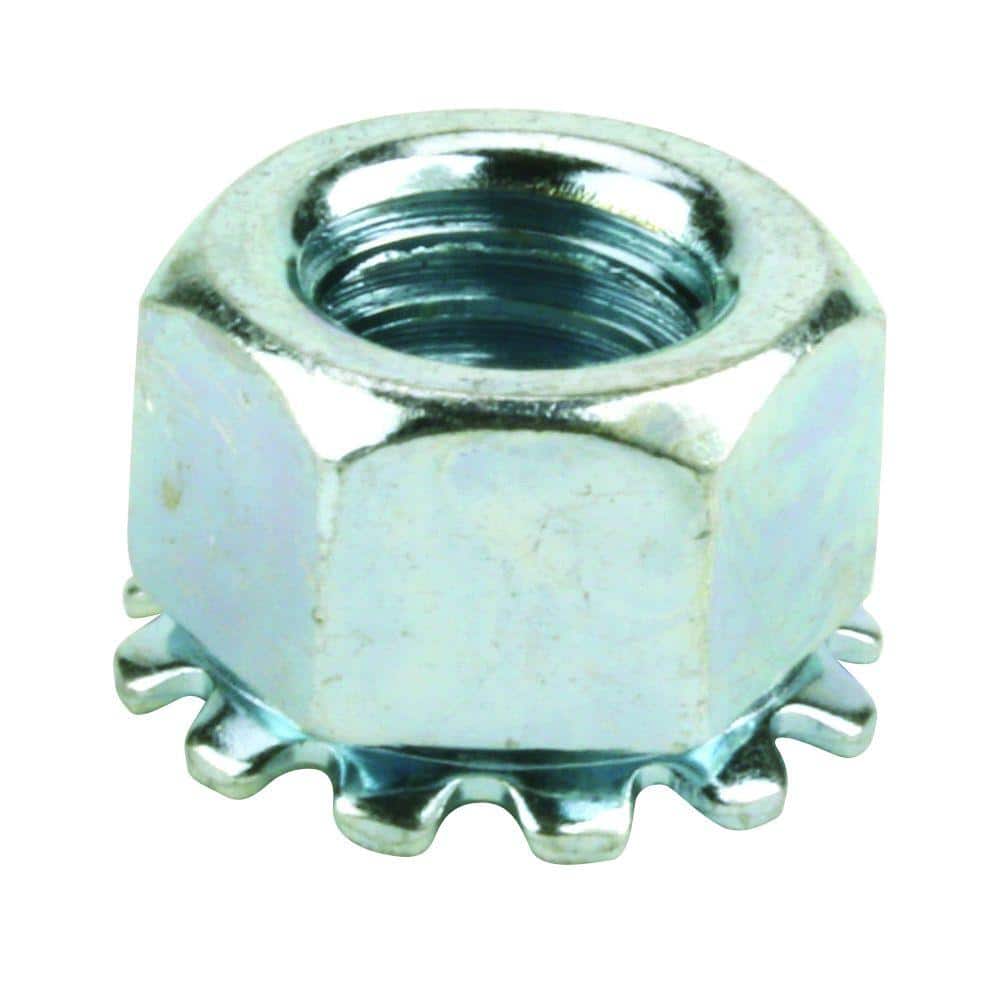 #10-32 Fine KEPS Nut Star Nut with Ext Tooth Lockwasher Zinc Plated 
