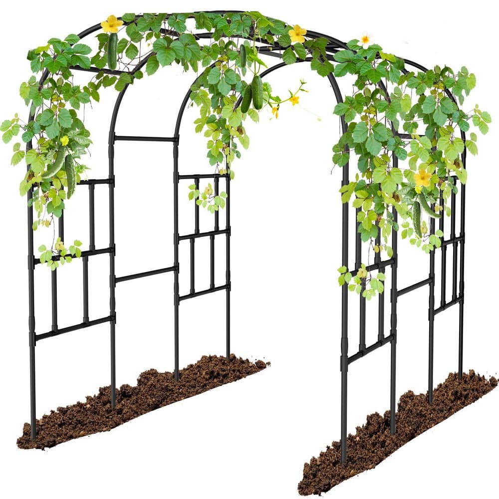 Large Garden Trellis for Climbing Plants Outdoor 87 in. H Metal Outdoor Garden Arch Trellis for Cucumber Grape price history on PriceWatchPro