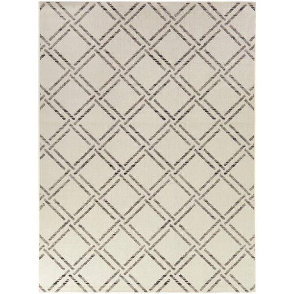 Outdoor Trellis Geometric 2x3 Rug Green & Beige