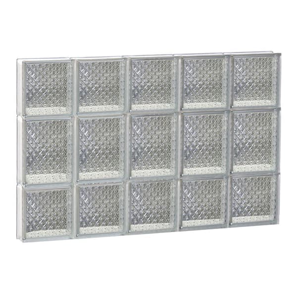 Clearly Secure 28.75 in. x 19.25 in. x 3.125 in. Frameless Diamond Pattern Non-Vented Glass Block Window