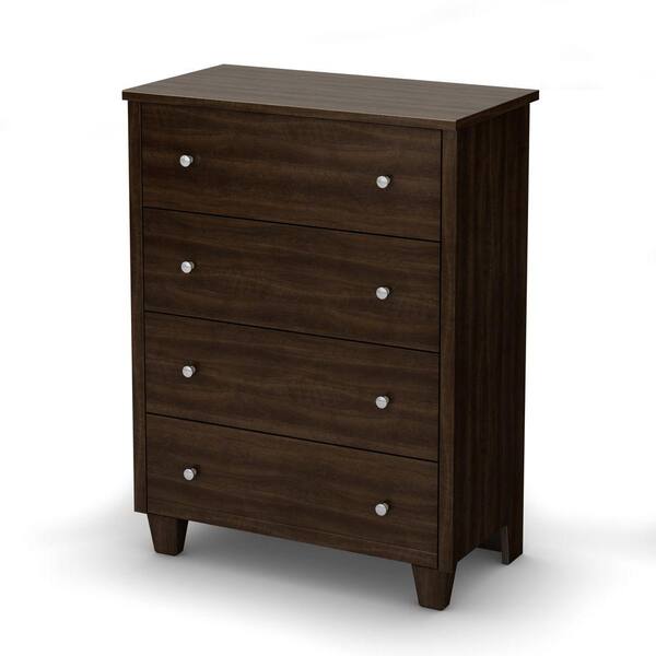 South Shore Clever Mocha 4-Drawer Chest-DISCONTINUED