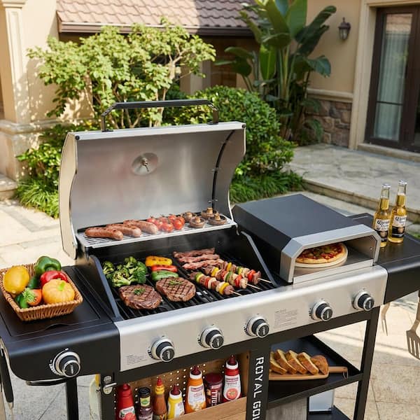 Royal Gourmet Premium Propane Gas Grill and Pizza Oven Combo with