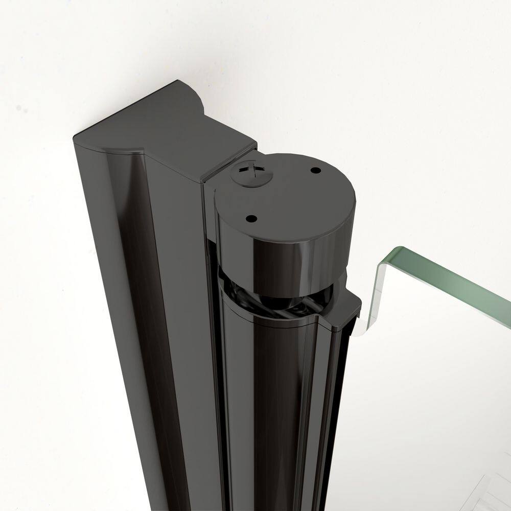 Matte Black Frameless Pivot Shower Door with Clear Glass, 32" x 72"