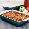 Crock-Pot Artisan 5.6 qt. Gradient Teal Rectangular Stoneware Bake Pan  985116903M - The Home Depot