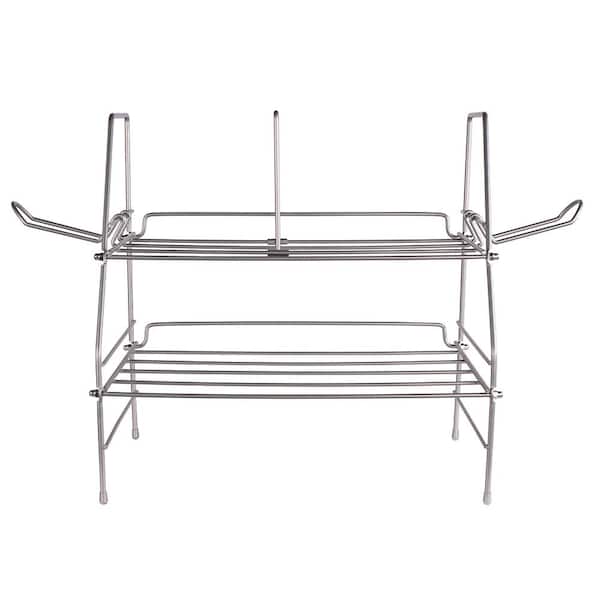 Afoxsos Steel Wire in Gaming Rack, Storage and Organizer Gaming Gear and Accesories w/ 2-Side Hooks for Controllers, Dark Gray
