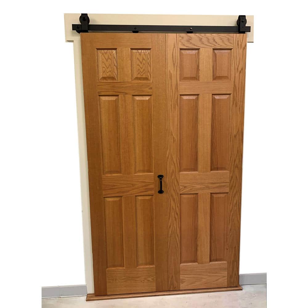 Black 51" Bi-Fold Barn Door Hardware Kit