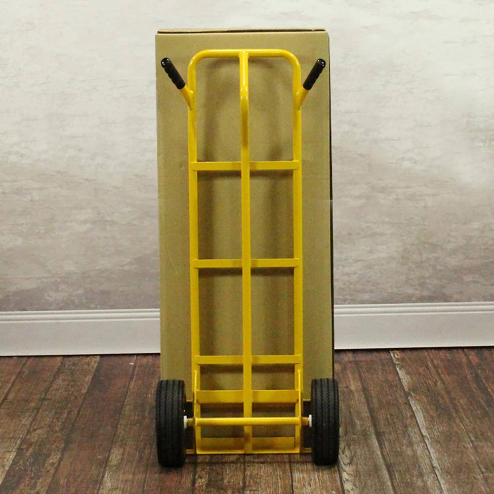 Yellow 600 lb Capacity All-Terrain Hand Truck with Rubber Wheels