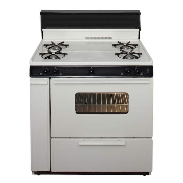 36 in. 3.91 cu. ft. Freestanding Gas Range in Biscuit
