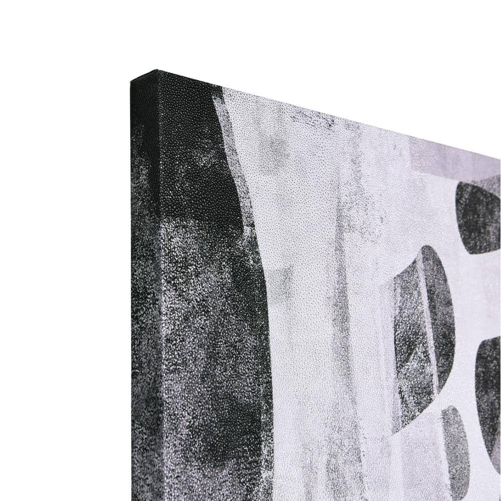Monochrome Black and White Abstract Canvas Wall Art
