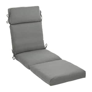 Oceantex 21 in. x 72 in. Outdoor Chaise Lounge Cushion in Pebble Gray