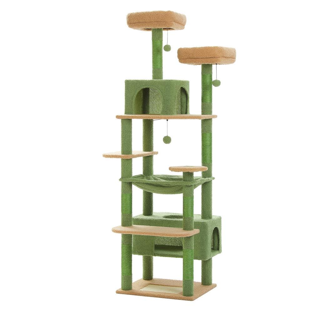 cenadinz Medium Cat Multi-Level Cat Tree Luxury Cat Tower Condo Hammock ...