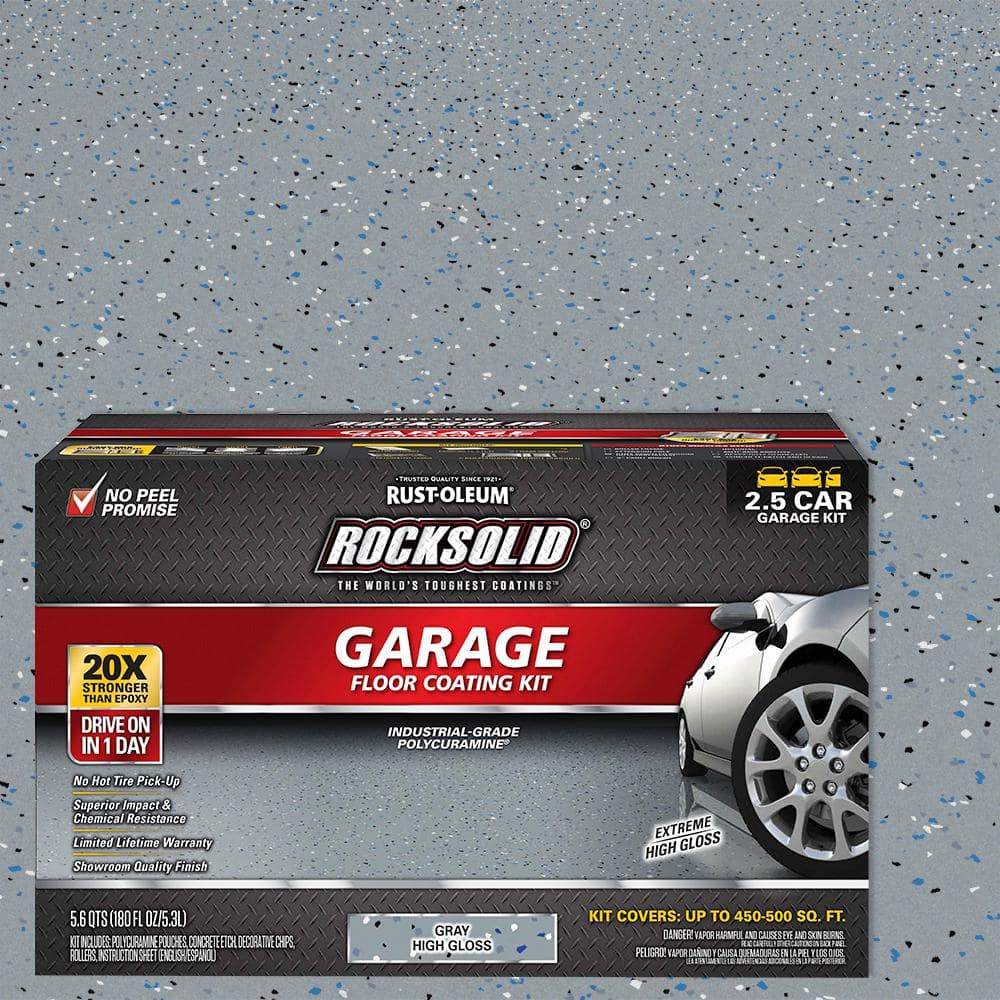 Rust-Oleum RockSolid 180 oz. Gray Polycuramine 2.5 Car Garage