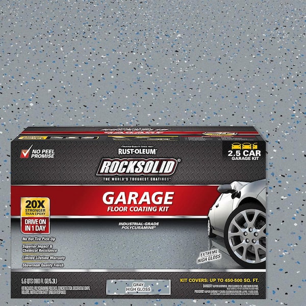 Rust-Oleum RockSolid 180 oz. Gray Polycuramine 2.5 Car Garage Floor Kit