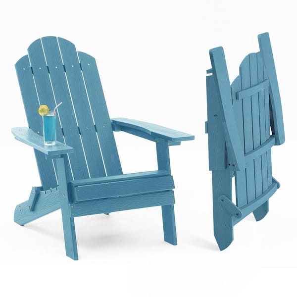 Mximu Blue Plastic Hips All-weather Outdoor Folding Adirondack