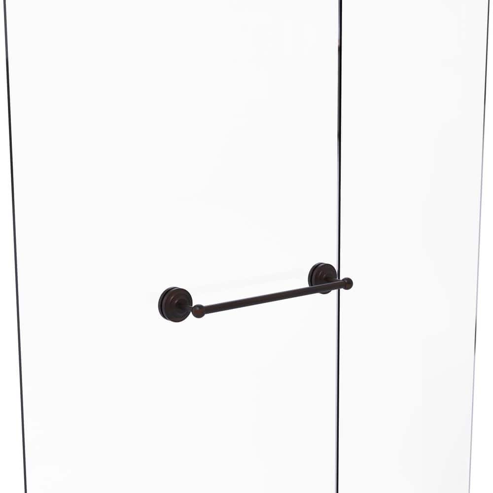Allied Brass Que New 18 in. Over-the-door Shower Door Towel Bar in Venetian Bronze
