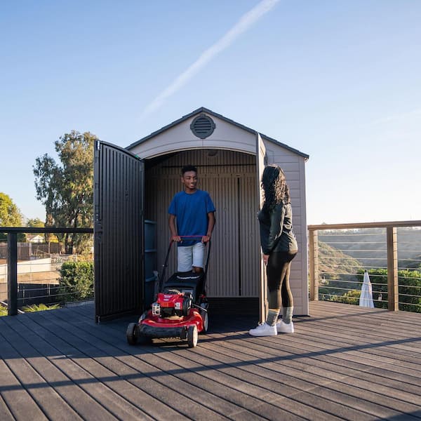 Lifetime 8 ft. W x5 ft. D Resin Outdoor Storage Shed with Double