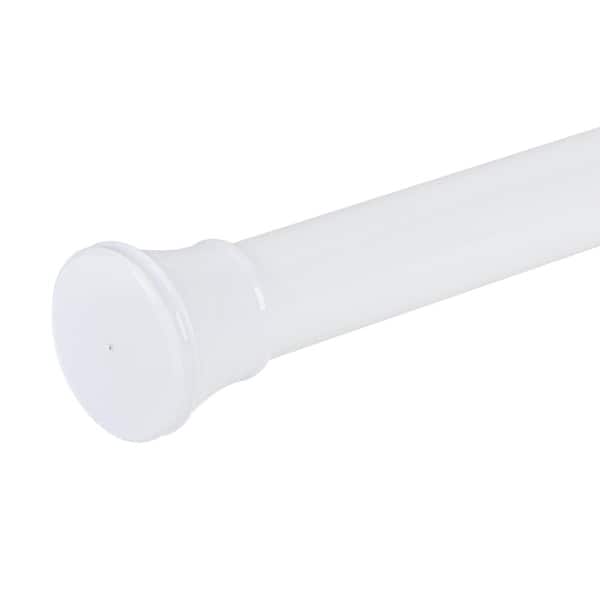 Utopia Alley 40" Aluminum Tension Rod with PVC End Cap, White