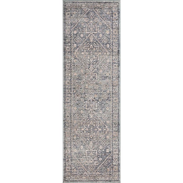 Concord Global Trading Mystic Medallion Blue 2 ft. x 7 ft. Traditional Runner Rug