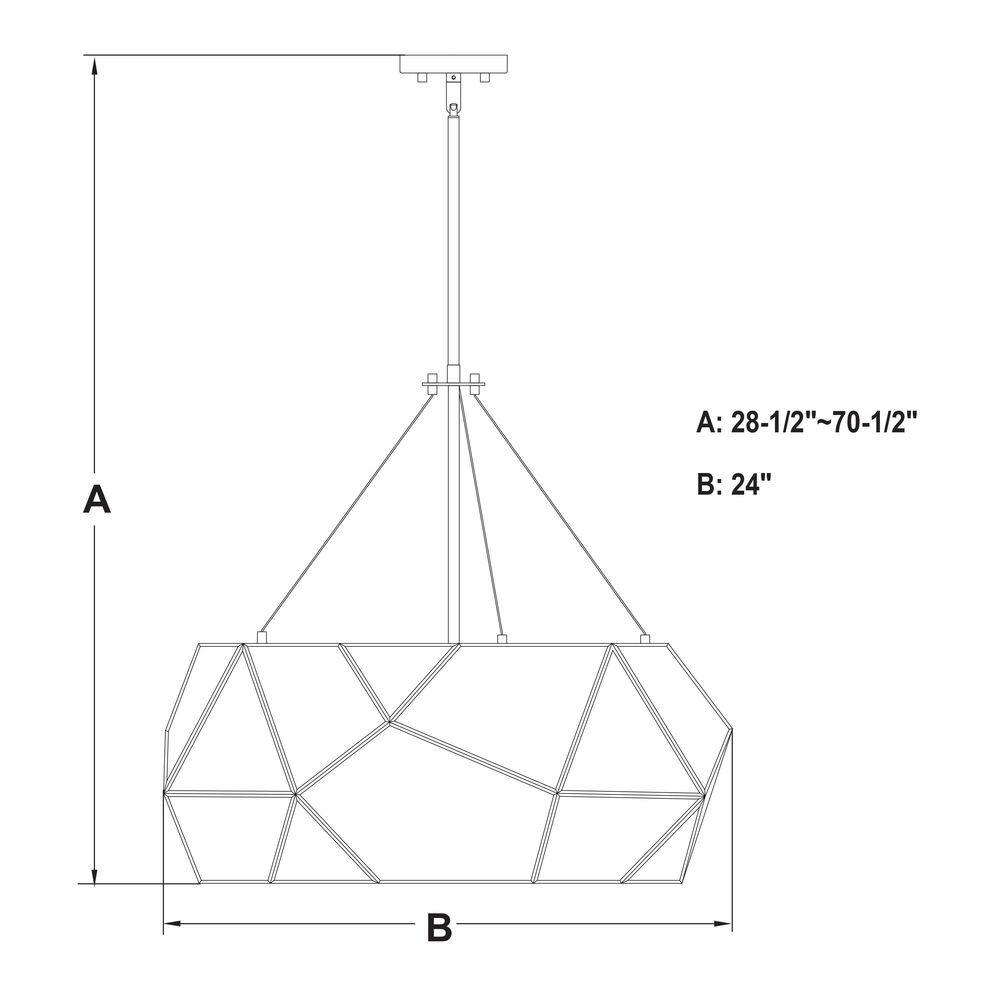 Euclid 24-Inch Aged Brass Drum Pendant Light with Mercury Glass