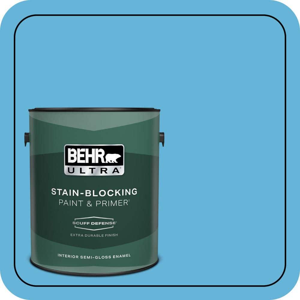 1 gal. #540B-5 Riviera Blue Extra Durable Semi-Gloss Enamel Interior Paint & Primer price history on PriceWatchPro