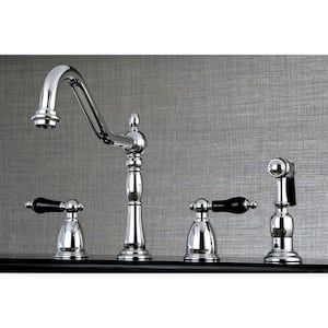 Duchess 2-Handle Standard Kitchen Faucet with Side Sprayer in Polished Chrome