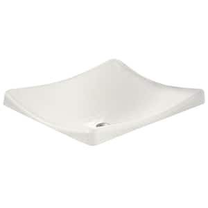 DemiLav Wading Pool Cast Iron Vessel Sink in White