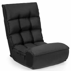 4-Position Chair Cotton Folding Sofa Black Trunk Backrest and Headrest 23. in. x (30 in.- 44 in.) x (25 in.- 31 in.)