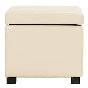 Sergio Off-White Storage Ottoman