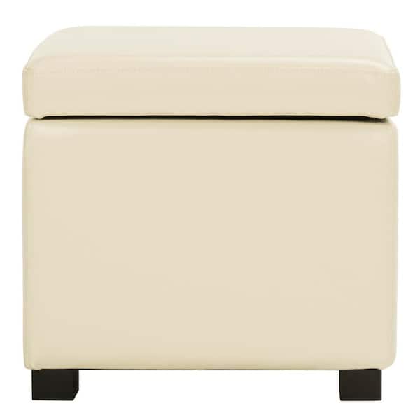 SAFAVIEH Sergio Off-White Storage Ottoman