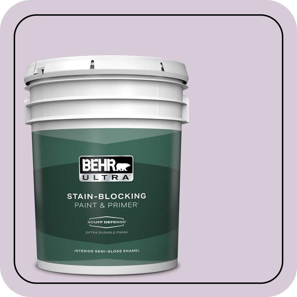 5 gal. #670C-3 Purple Cream Extra Durable Semi-Gloss Enamel Interior Paint & Primer price history on PriceWatchPro